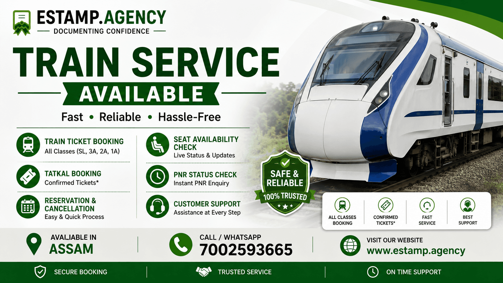 Train Ticket Booking Services Available