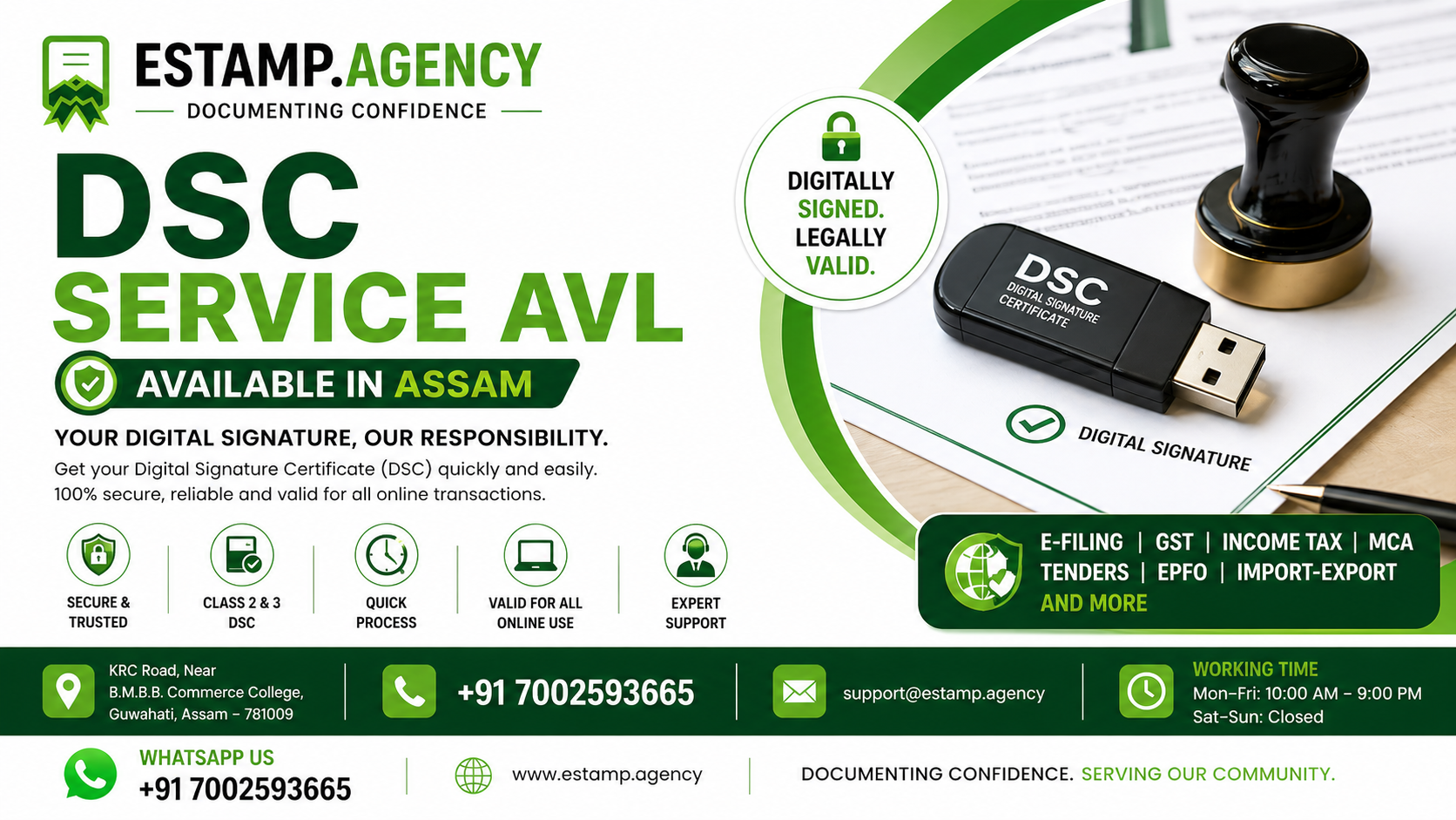 DSC Service Available in Assam